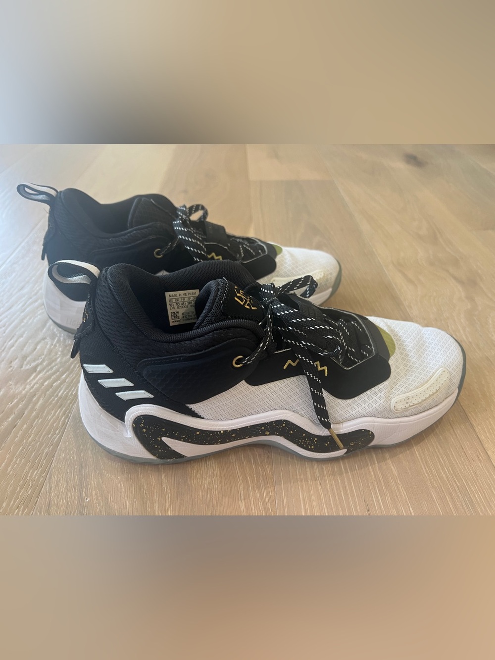 Adidas D.O.N. Gold Metal Black & White Men’s Basketball Shoes